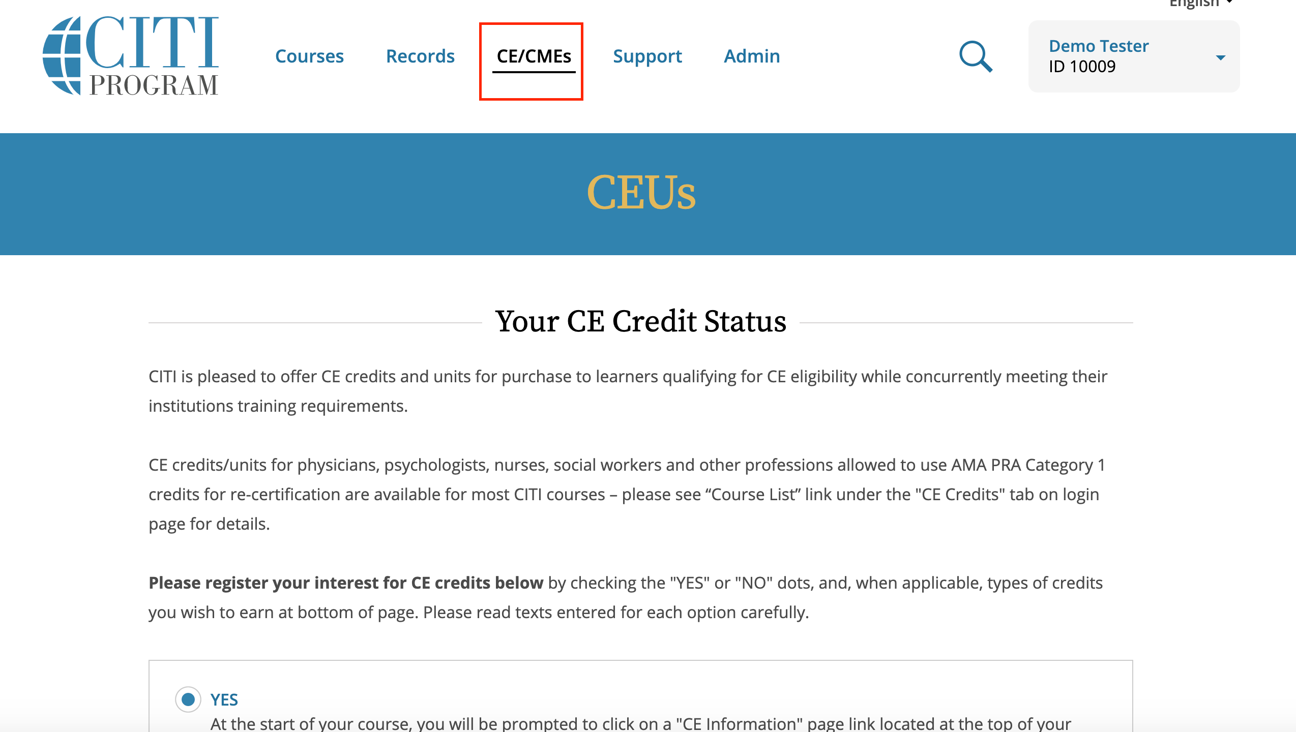 Qualifying for and Purchasing CE Credits and Units